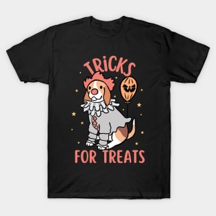 Tricks for treats halloween dog T-Shirt